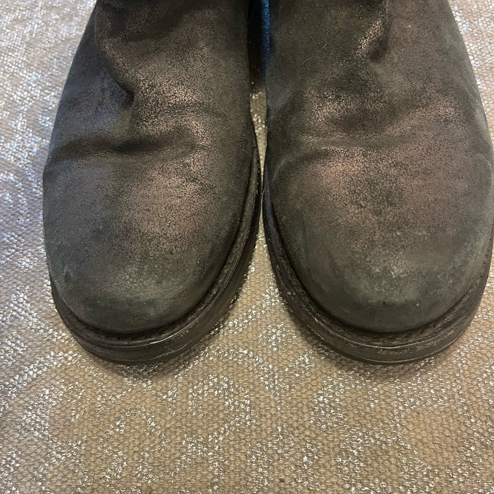 Frye Sparkly Leather Biker Ankle Boots W10 - image 5